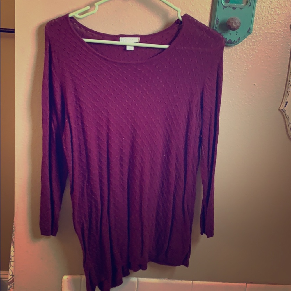Burgundy top